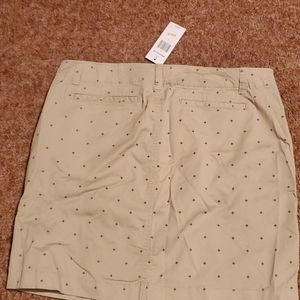 Tan and navy blue skirt